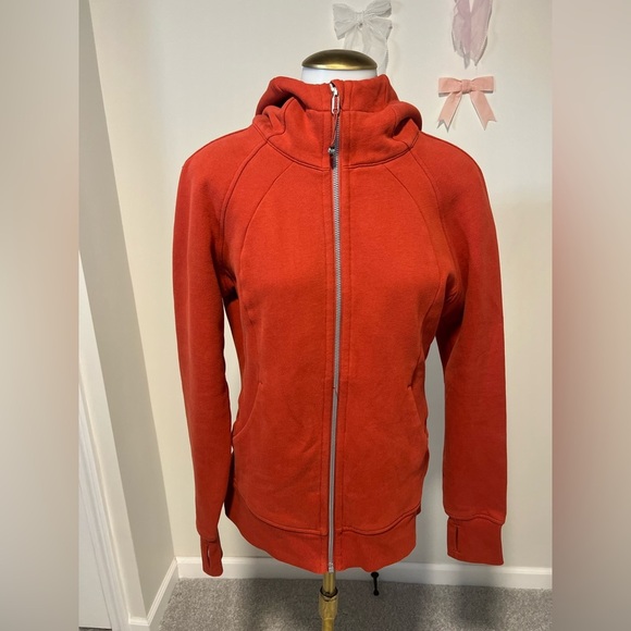 lululemon Scuba Fleece Cotton Jacket Zip up- Rusty Orange - Picture 5 of 7